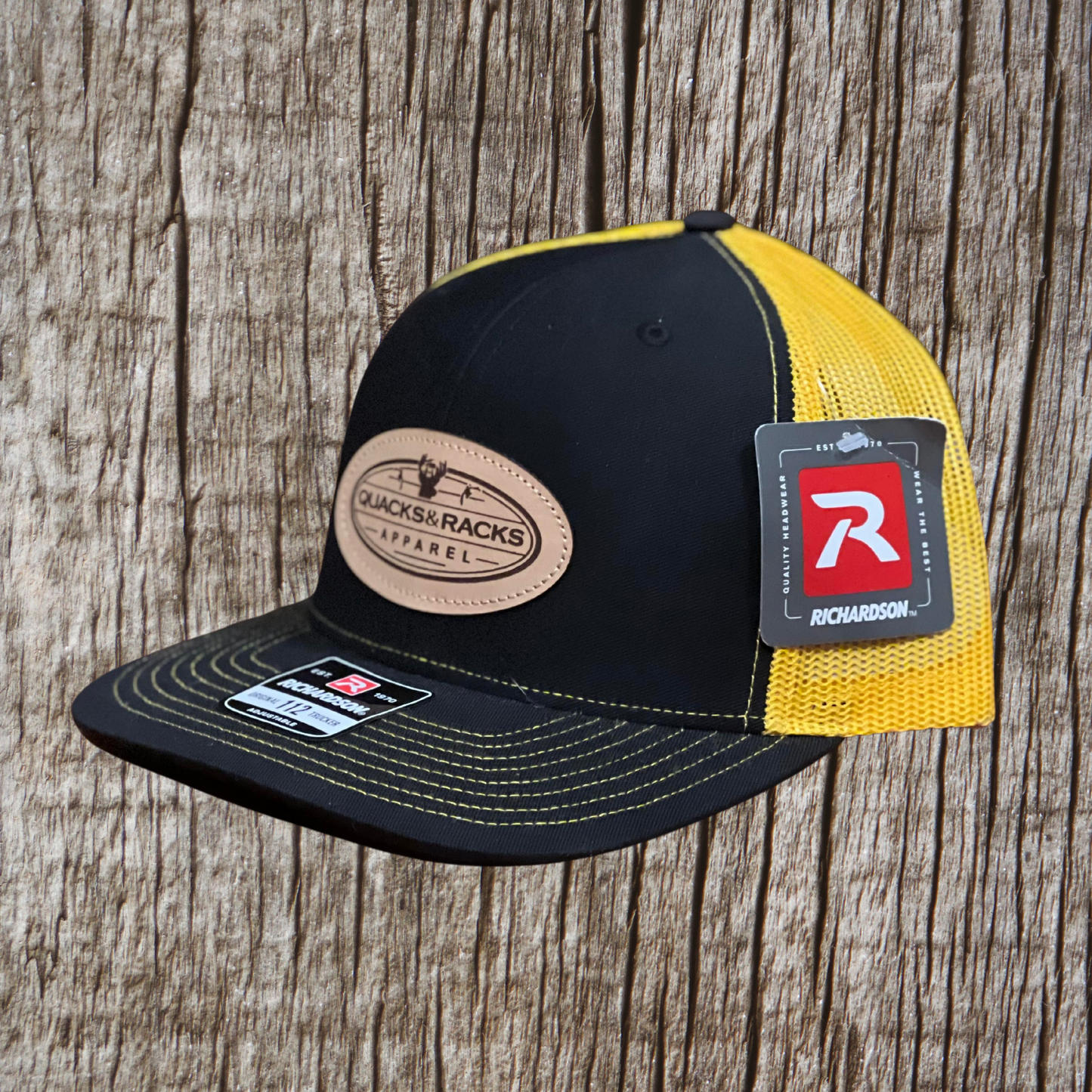 Black & Gold Richardson Snapback Hat