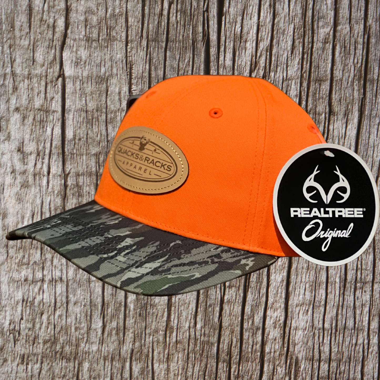 Blaze Orange & Timber Camo Richardson Snapback Hat