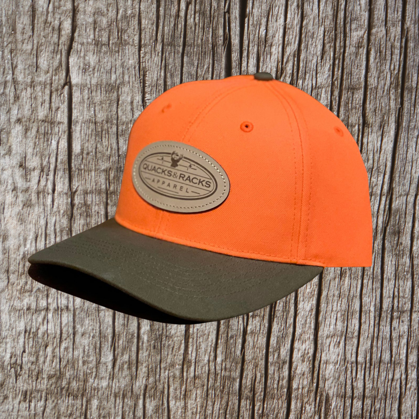 Blaze Orange & Brown Duck Cloth Bill Hat